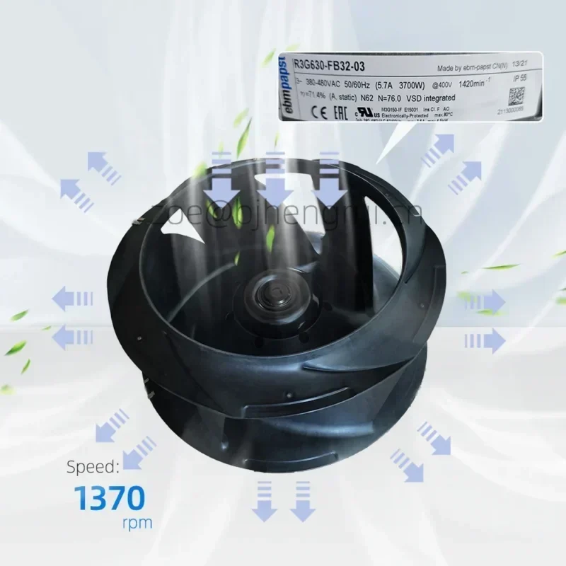 Plug Fan with EC Motor R3G630-FB32-03 400V K3G630-FB32-03/F01 400RPM EC Plug Fans Air Handling Unit AHU Centrifugal Fan Plug Fan with EC Motor R3G630-FB32-03 400V K3G630-FB32-03/F01 400RPM EC Plug Fans Air Handling Unit AHU Centrifugal Fan