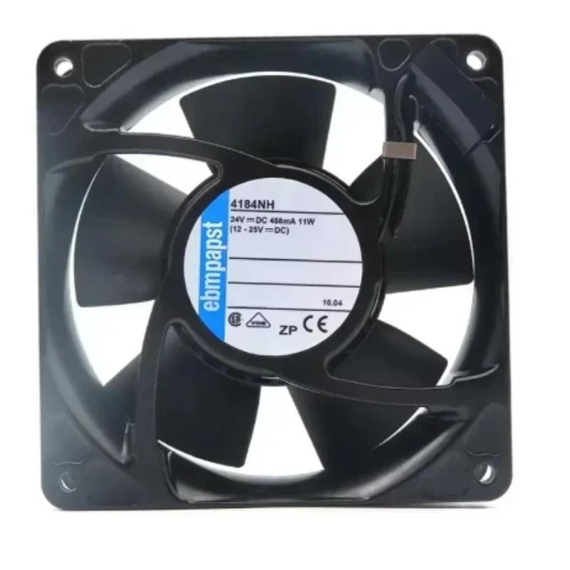 ebmpapst 4184NH 120x120x38mm 12038 12cm 24V DC 11W 0.458A 4400RPM Metal Frame Axial Fan ebmpapst 4184NH 120x120x38mm 12038 12cm 24V DC 11W 0.458A 4400RPM Metal Frame Axial Fan