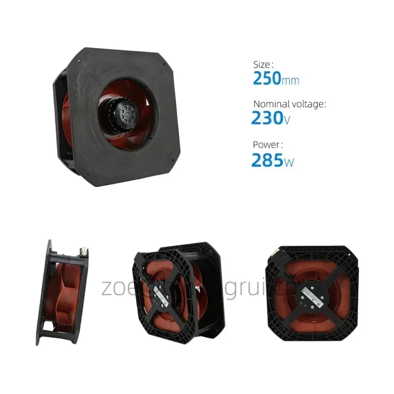 ebmpapst K2E250-RA50-01 300x300x109mm 30cm 230V AC 285W 2450RPM Axial Fan ebmpapst K2E250-RA50-01 300x300x109mm 30cm 230V AC 285W 2450RPM Axial Fan