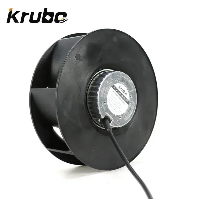 Krubo DC Fan K-DC225-R48-27 225mm Backward Centrifugal Fan Plastic Blade 48V 110W 2700rpm 2.3A 1130M³/h Motor Krubo DC Fan K-DC225-R48-27 225mm Backward Centrifugal Fan Plastic Blade 48V 110W 2700rpm 2.3A 1130M³/h Motor