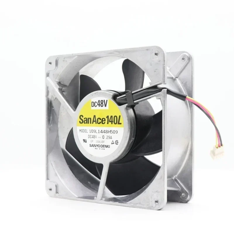 SANYO 109L1448H509 140x140x50mm 48V DC 0.29A Axial Fan SANYO 109L1448H509 140x140x50mm 48V DC 0.29A Axial Fan