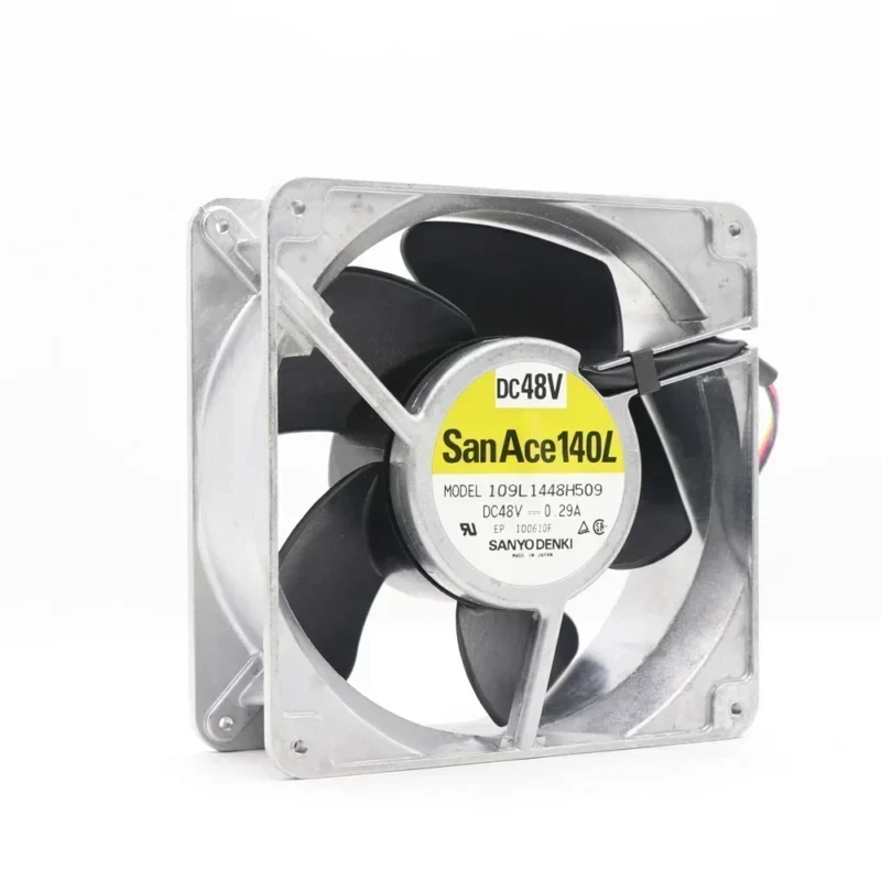 SANYO 109L1448H509 140x140x50mm 48V DC 0.29A Axial Fan SANYO 109L1448H509 140x140x50mm 48V DC 0.29A Axial Fan
