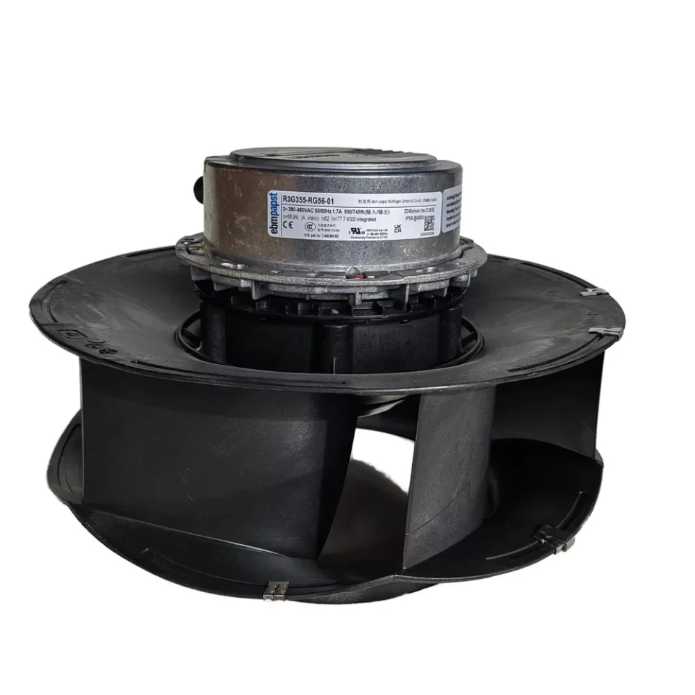 ebmpapst R3G355-RG56-01 AC Centrifugal Fan 355mm Plastic Blade 400V 1.7A ebmpapst R3G355-RG56-01 AC Centrifugal Fan 355mm Plastic Blade 400V 1.7A