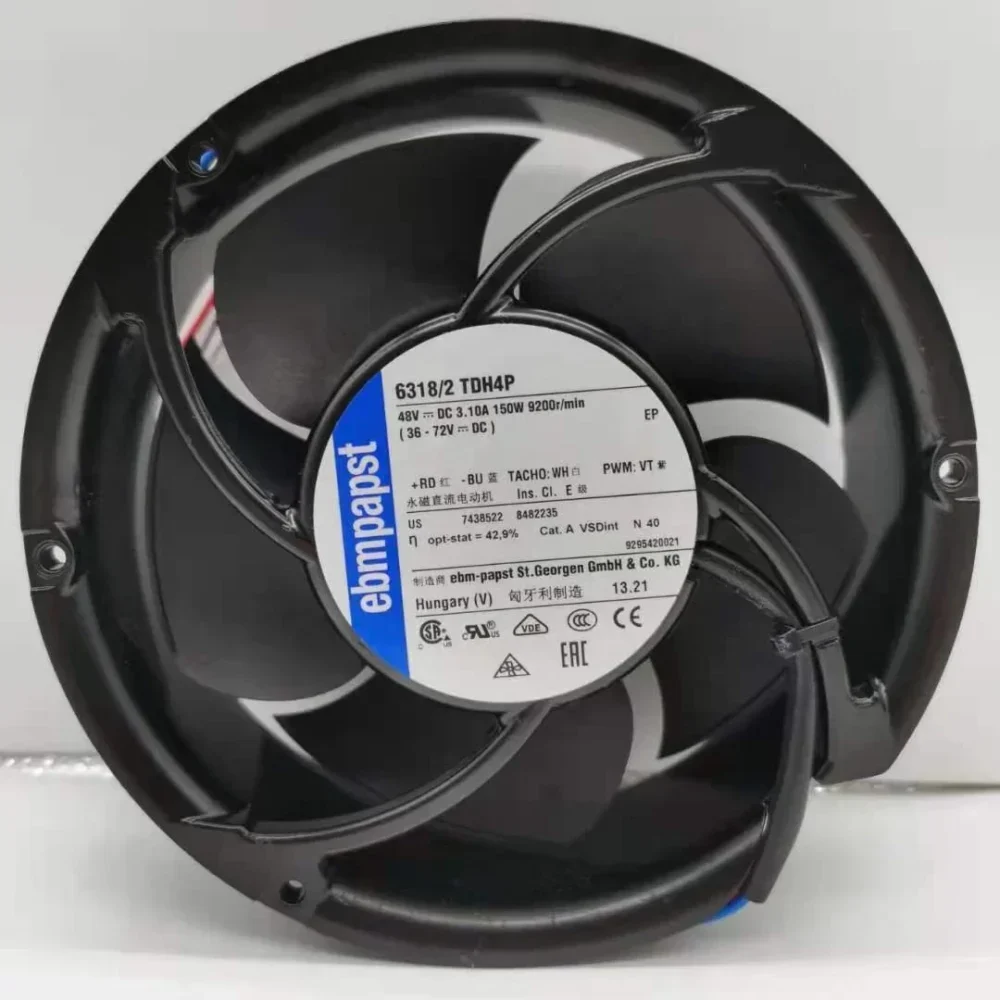 6318/2TDH4P ebmpapst Fan DC Axial Compact Fan ebmpapst TYPE: 6318/2TDH4P 48V 172x 51 mm