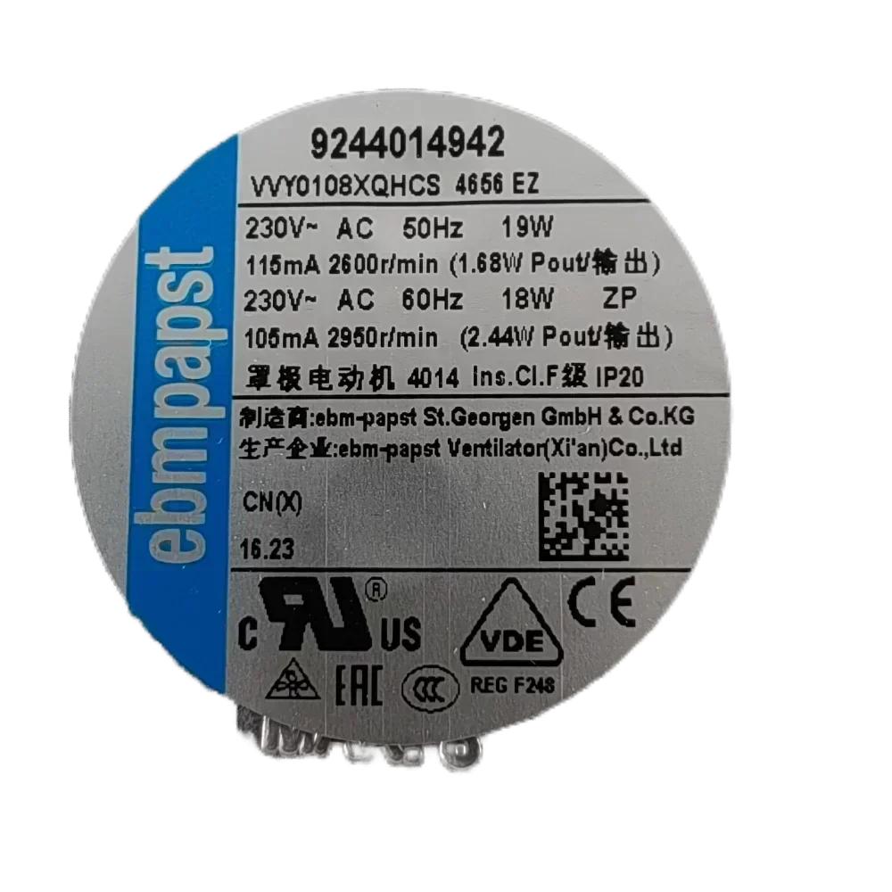 ebmpapst 4656EZ 9244014942 Compact AC Axial Fan 230V 19W Metal Blade Electric Power Source ebmpapst 4656EZ 9244014942 Compact AC Axial Fan 230V 19W Metal Blade Electric Power Source