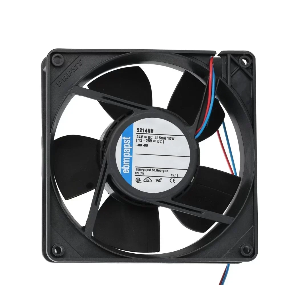 ebmpapst Compact DC Axial Fan 5214NH 12V 127x127x38mm Electric with Plastic Blades ebmpapst Compact DC Axial Fan 5214NH 12V 127x127x38mm Electric with Plastic Blades
