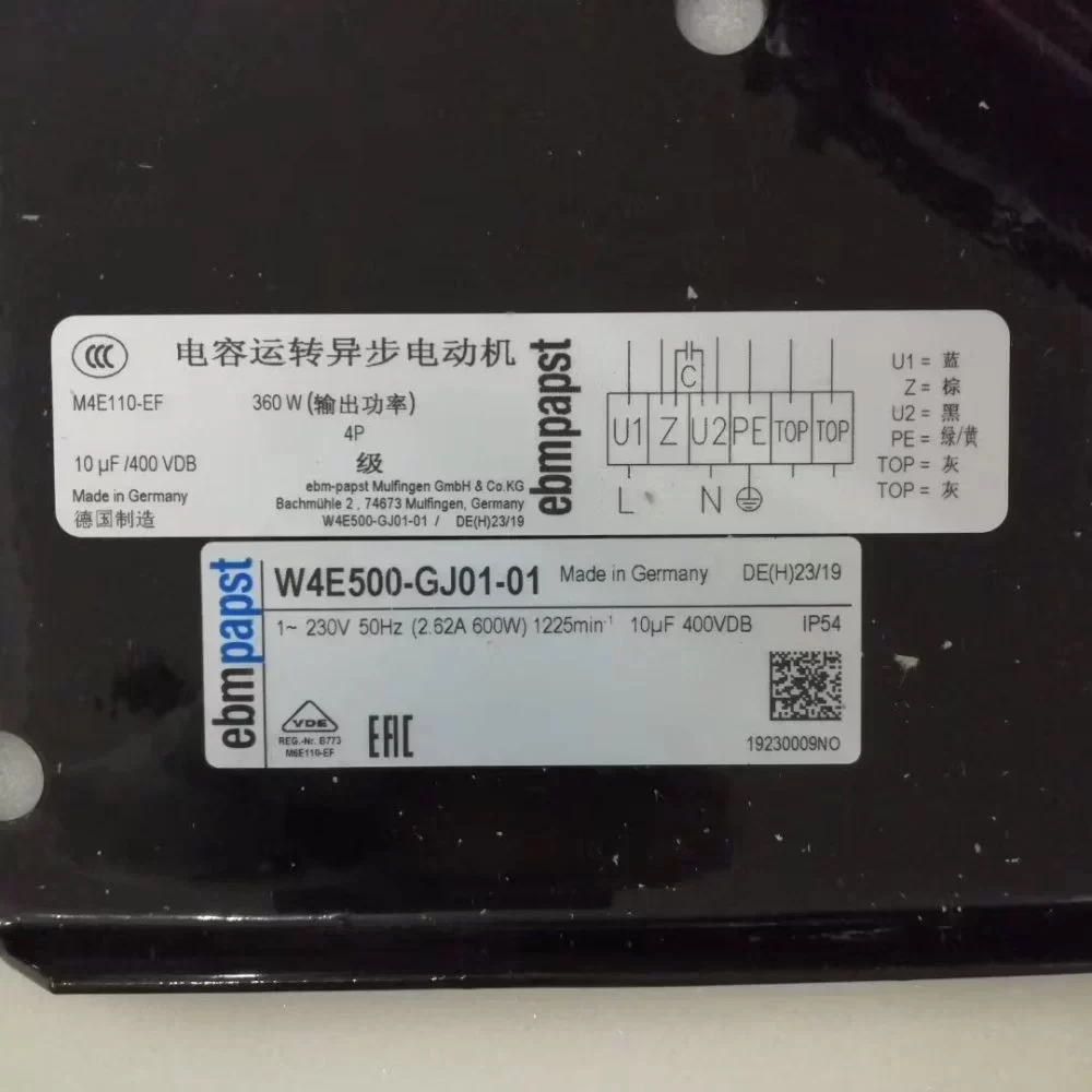 W4E500-GJ01-01 ebmpapst Centrifugal Fan Axial Fan 380V Ventilation Exhaust Fan W4E500-GJ01-01 ebmpapst Centrifugal Fan Axial Fan 380V Ventilation Exhaust Fan