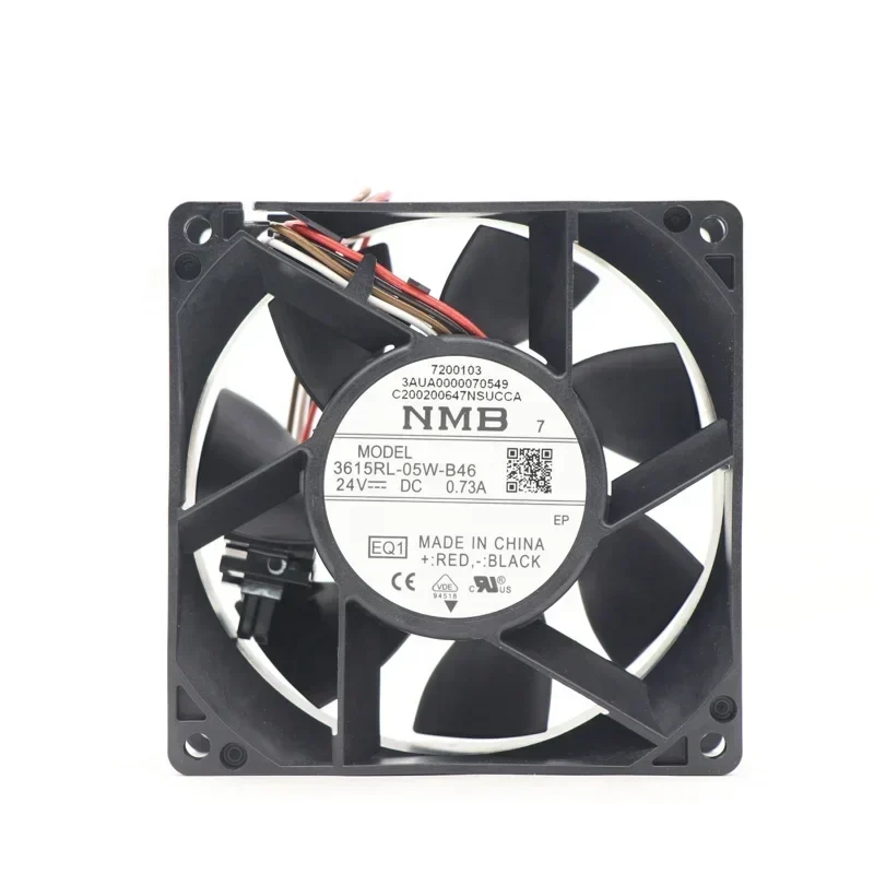 NMB 3AUA0000123670 3615RL-05W-B46 3615RL-05W-B46-EQ1 24V 0.73A 9.6W 5300rpm ACS880 Axial Fan with Plug