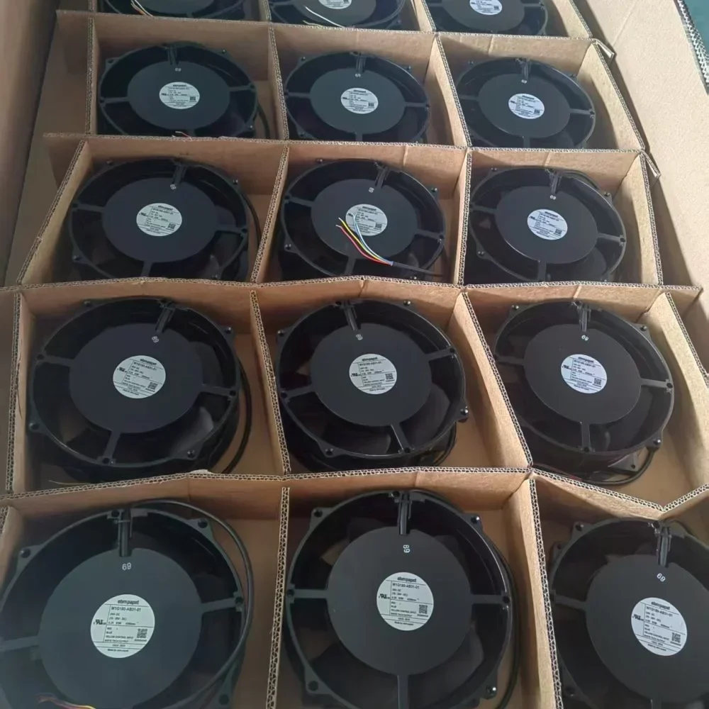 ebmpapst W1G180-AB31-01 Electric 24V 4.3A 93W Axial Fan Plastic 530RPM 68dBA 180mm M1G074-BF 4.3A 93W Fan ebmpapst W1G180-AB31-01 Electric 24V 4.3A 93W Axial Fan Plastic 530RPM 68dBA 180mm M1G074-BF 4.3A 93W Fan