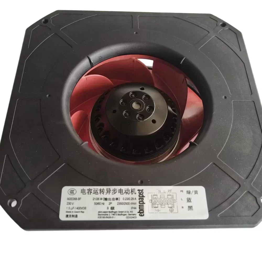 ebmpapst K2E190-RA26-01 AC Centrifugal Fan 190mm 230V 52W 2350RPM Plastic Impeller Fan ebmpapst K2E190-RA26-01 AC Centrifugal Fan 190mm 230V 52W 2350RPM Plastic Impeller Fan