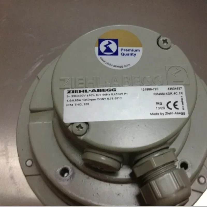 Ziehl-abegg RH40M-4DK.4C.1R 400mm 230/400VAC 0.45KW 1.5/0.86A 1340RPM Centrifugal Fan Ziehl-abegg RH40M-4DK.4C.1R 400mm 230/400VAC 0.45KW 1.5/0.86A 1340RPM Centrifugal Fan