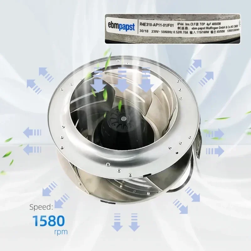 ebmpapst R4E310-AP11-01 230V AC 115W Medical Equipment EFU FFU Fan Filter Unit Centrifugal Fan R4E310-AP11-01/F01 ebmpapst R4E310-AP11-01 230V AC 115W Medical Equipment EFU FFU Fan Filter Unit Centrifugal Fan R4E310-AP11-01/F01