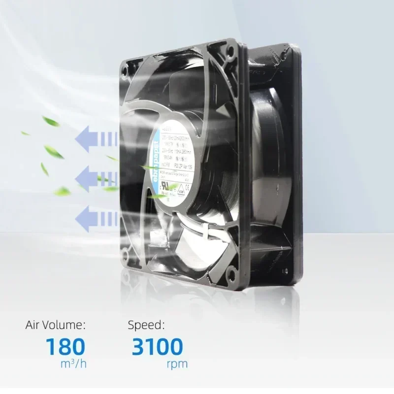 ebmpapst 4656N 12038 230V AC 120x120x38mm 12cm Wind Power Industrial Electrical Wind Circle Oven Axial Fan ebmpapst 4656N 12038 230V AC 120x120x38mm 12cm Wind Power Industrial Electrical Wind Circle Oven Axial Fan