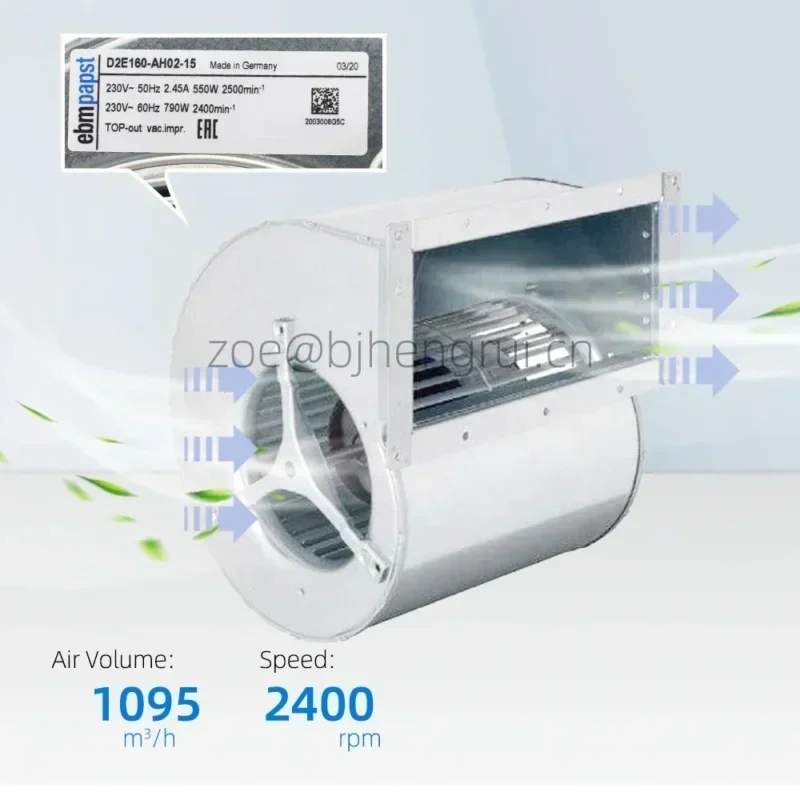ebmpapst D2E160-AH02-15 230V 550W 2500RPM 2.45A AC Industrial Exhaust Blower for ABB 3ADT754018P0002 ebmpapst D2E160-AH02-15 230V 550W 2500RPM 2.45A AC Industrial Exhaust Blower for ABB 3ADT754018P0002