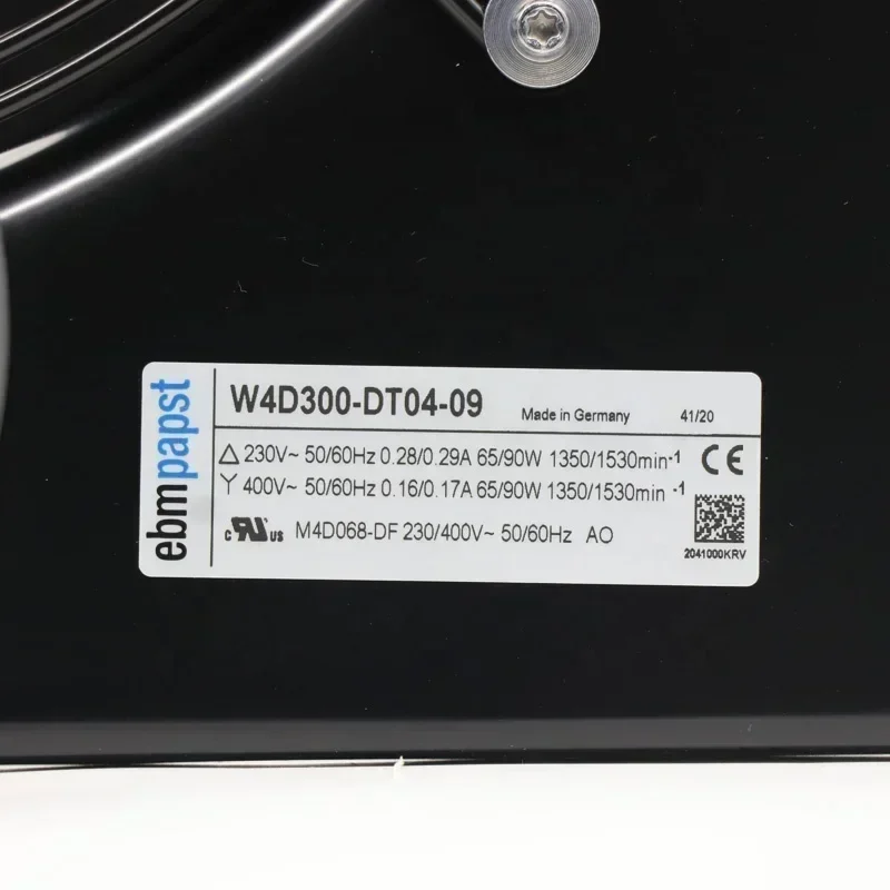 ebmpapst W4D300-DA04-09 W4D300-DT04-09 230V AC 67W 0.29A 1360RPM Electrical Wind Power Axial Fan ebmpapst W4D300-DA04-09 W4D300-DT04-09 230V AC 67W 0.29A 1360RPM Electrical Wind Power Axial Fan