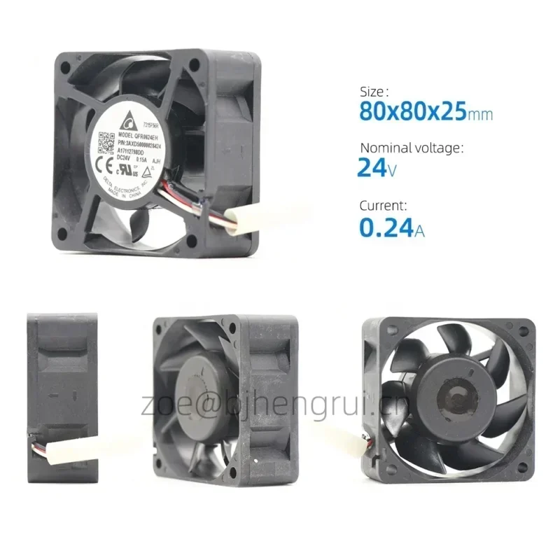 Delta FFB0824SH FFB0824SH-BRD 24V DC 0.28A 8cm 8025 80x80x25mm 5.76 W 4500RPM ABB Axial Fan Delta FFB0824SH FFB0824SH-BRD 24V DC 0.28A 8cm 8025 80x80x25mm 5.76 W 4500RPM ABB Axial Fan