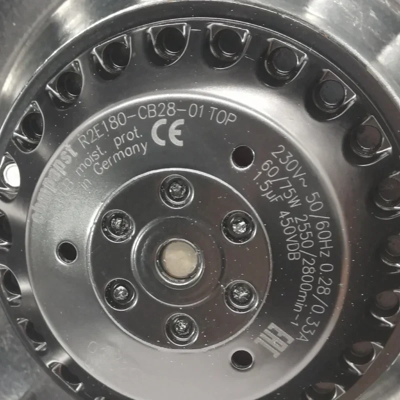 ebmpapst R2E180-CB28-01 R2E180-CB28-17 AC 230V 2550RPM 180mm0.28A 54W Fresh Air System Centrifugal Fan R2E180-CB28-14 ebmpapst R2E180-CB28-01 R2E180-CB28-17 AC 230V 2550RPM 180mm0.28A 54W Fresh Air System Centrifugal Fan R2E180-CB28-14