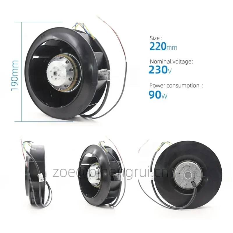 ebmpapst R2E220-AA40-71 230V 90W AC 0.38/0.4A 2600RPM Uninterrupted Power Supply Control Centrifugal Fan ebmpapst R2E220-AA40-71 230V 90W AC 0.38/0.4A 2600RPM Uninterrupted Power Supply Control Centrifugal Fan