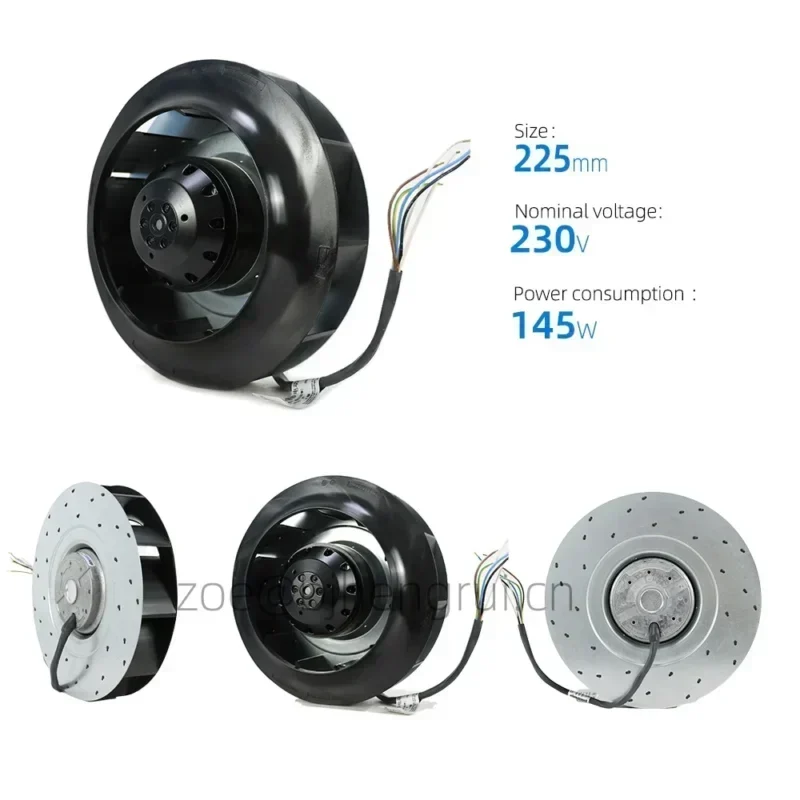 Ebmpapst R2E225-AT51-14 230V AC 2650RPM 225mm 105W 0.46A 1320 M3/h Backward Tilting Siemens Centrifugal Fan Ebmpapst R2E225-AT51-14 230V AC 2650RPM 225mm 105W 0.46A 1320 M3/h Backward Tilting Siemens Centrifugal Fan