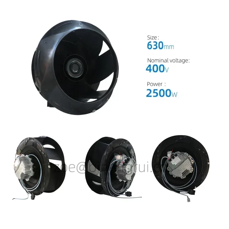 ebmpapst EC Duct Fan R3G630-RA38-76 400V AC 2500W 3.8A Super Curve Impeller Centrifugal Fan ebmpapst EC Duct Fan R3G630-RA38-76 400V AC 2500W 3.8A Super Curve Impeller Centrifugal Fan