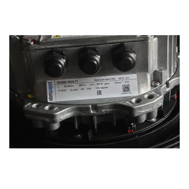 ebmpapst R3G500-RA24-71 M3G150-FF 400V AC 2600W AHU Air Handling Unit Precision Air Conditioner Centrifugal Fan ebmpapst R3G500-RA24-71 M3G150-FF 400V AC 2600W AHU Air Handling Unit Precision Air Conditioner Centrifugal Fan