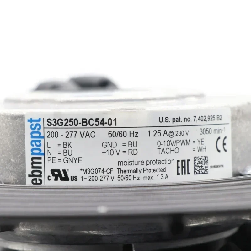 ebmpapst S3G250-BC54-01 230V AC 170W 3050RPM Computer Room Air Conditioner Printing Equipment Axial Fan ebmpapst S3G250-BC54-01 230V AC 170W 3050RPM Computer Room Air Conditioner Printing Equipment Axial Fan