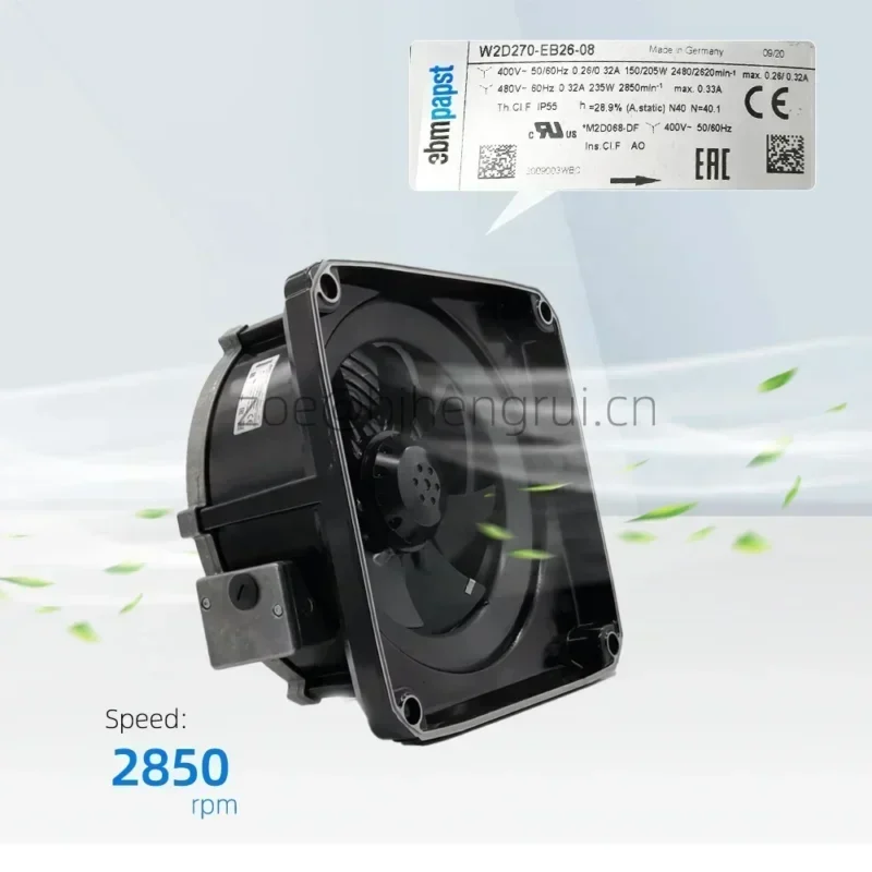 ebmpapst W2D270-EB26-07 W2D270-EB26-08 400V AC 150W 2480RPM 1PH8 Servo Motor Siemens Fan ebmpapst W2D270-EB26-07 W2D270-EB26-08 400V AC 150W 2480RPM 1PH8 Servo Motor Siemens Fan