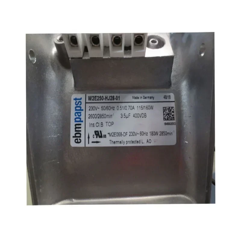 ebmpapst W2E250-HJ28-01 230V AC 115W/160W 0.51A 2600RPM Electric Control Chassis Axial Fan ebmpapst W2E250-HJ28-01 230V AC 115W/160W 0.51A 2600RPM Electric Control Chassis Axial Fan