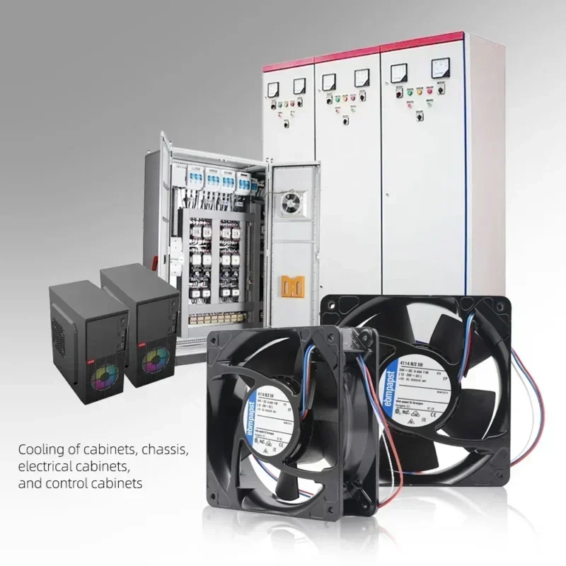 ebmpapst 4114N/2xH 24V DC 120x120x38mm 11W 12038 440RPM 12cm Industrial Fan 4114N/2H4 ebmpapst 4114N/2xH 24V DC 120x120x38mm 11W 12038 440RPM 12cm Industrial Fan 4114N/2H4