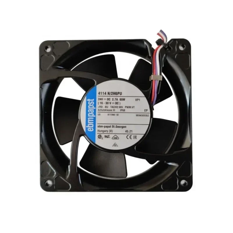 ebmpapst 4114N/2H 4114N/2H6P 120x120x38mm 12038 12cm 24V DC 11W Medical Instrument Axial Fan
