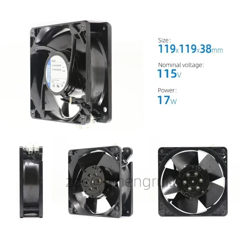 4600N-466 Ebmpapst 115V AC 120x120x38mm 17W 3060RPM Full Metal Resistant Fan 4600N-466 Ebmpapst 115V AC 120x120x38mm 17W 3060RPM Full Metal Resistant Fan