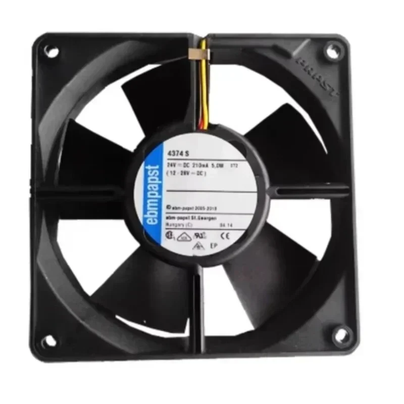 ebmpapst 4374S 120x120x32mm 24V DC 0.21A 169.9m3/h 2800RPM 5W 12032 Axial Fan ebmpapst 4374S 120x120x32mm 24V DC 0.21A 169.9m3/h 2800RPM 5W 12032 Axial Fan