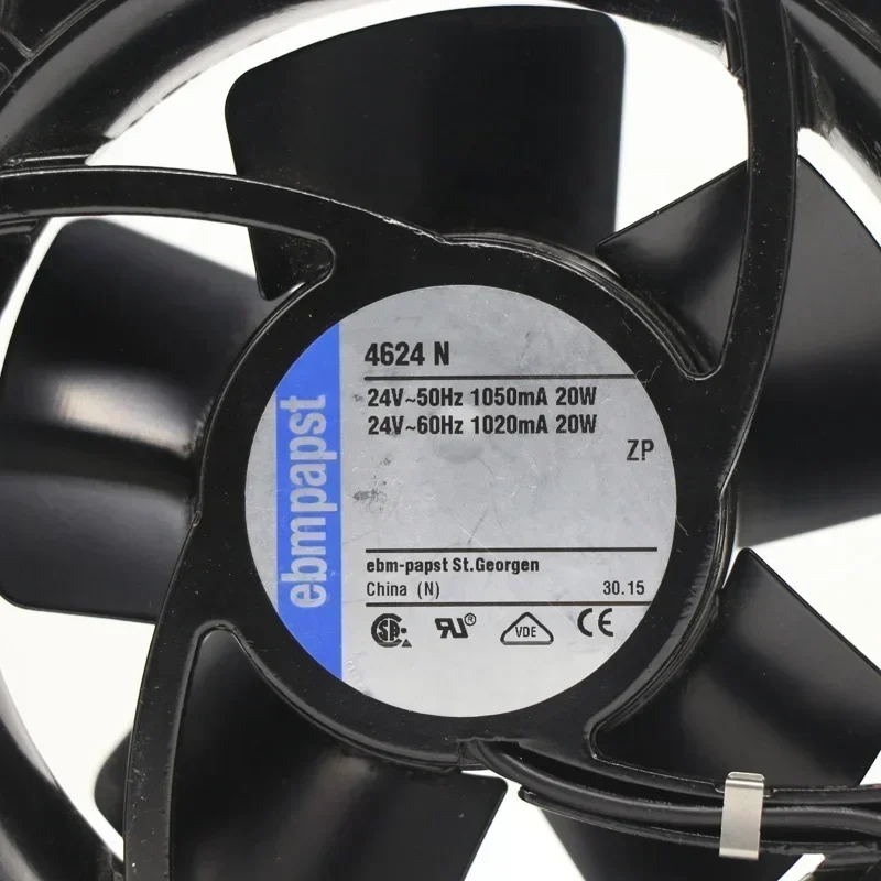 ebmpapst TYP 4624N 12038 120x120x38mm 12cm 24V DC 18W 93CFM 3100RPM Sleeve Bearings Chassis Axial Fan ebmpapst TYP 4624N 12038 120x120x38mm 12cm 24V DC 18W 93CFM 3100RPM Sleeve Bearings Chassis Axial Fan