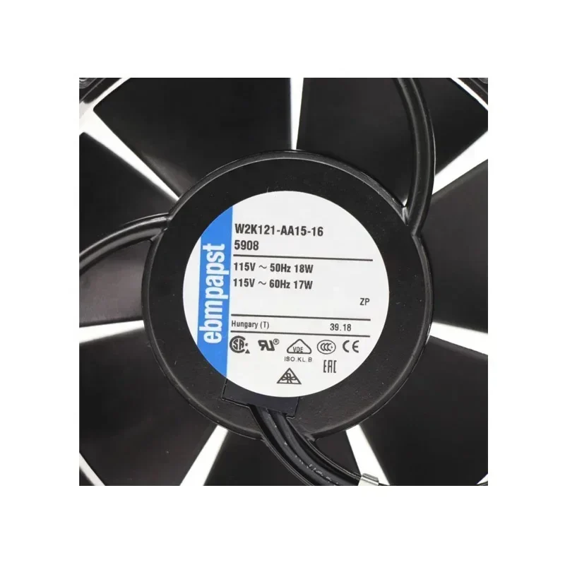 ebmpapst 5908 127x127x 38mm 115V AC 206m3/h 17W 3100RPM Axial Fan 5908-105 W2K121-AA15-16 ebmpapst 5908 127x127x 38mm 115V AC 206m3/h 17W 3100RPM Axial Fan 5908-105 W2K121-AA15-16