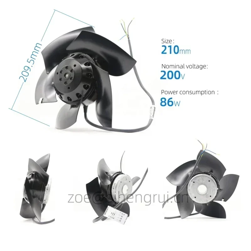 ebmpapst A2D210-AB10-05 IP44 200V AC Axial Exhaust Fans Price for Servo Spindle Motor ebmpapst A2D210-AB10-05 IP44 200V AC Axial Exhaust Fans Price for Servo Spindle Motor