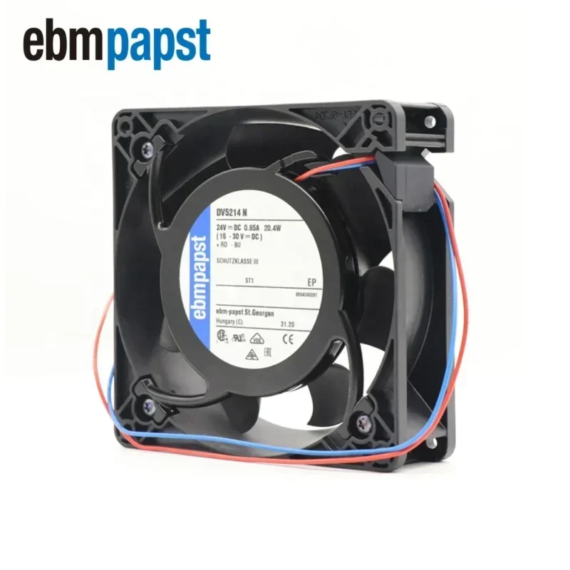ebmpapst DV5214N 24V DC 0.85A 20.4W 127x38 mm 5000RPM 270m3/h Aluminum Frame Axial Fan