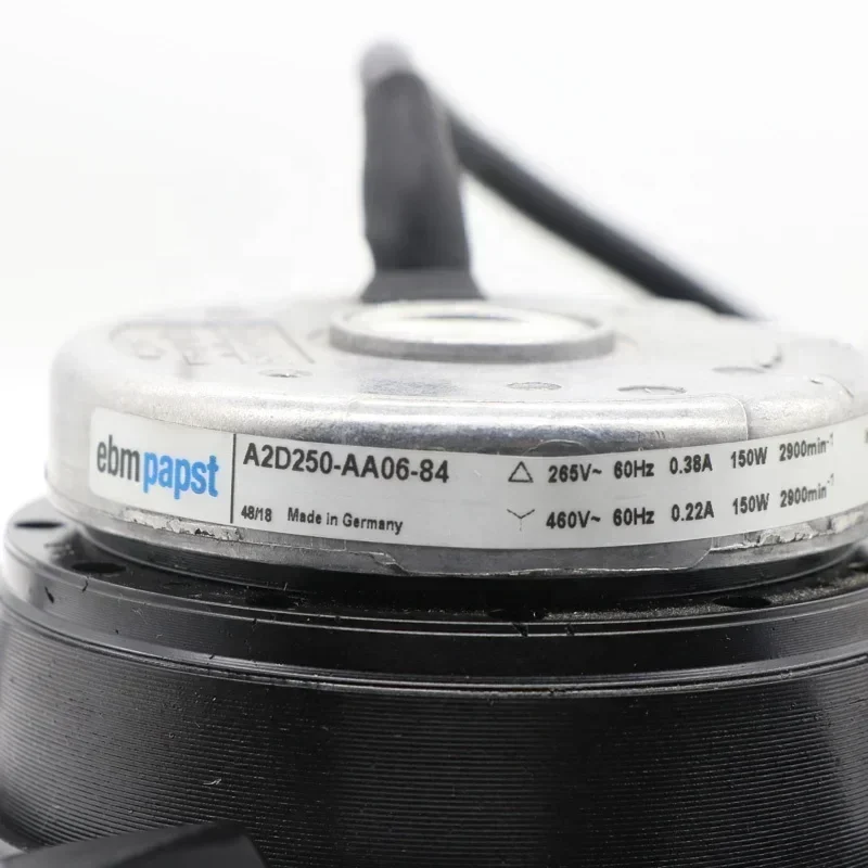 ebmpapst A2D250-AA06-84 230V AC 150W 0.38A 250mm 2900RPM Outer Rotor Spindle Motor Axial Fan ebmpapst A2D250-AA06-84 230V AC 150W 0.38A 250mm 2900RPM Outer Rotor Spindle Motor Axial Fan