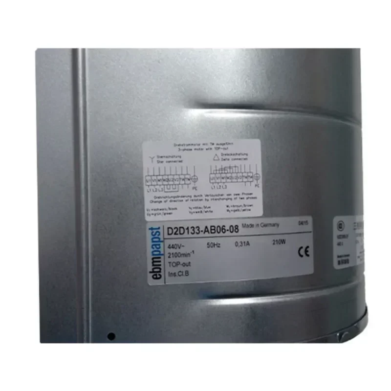 ebmpapst D2D133-AB06-08 440V AC 210W 0.31A 133mm Double Inlet Blower Centrifugal Fan ebmpapst D2D133-AB06-08 440V AC 210W 0.31A 133mm Double Inlet Blower Centrifugal Fan