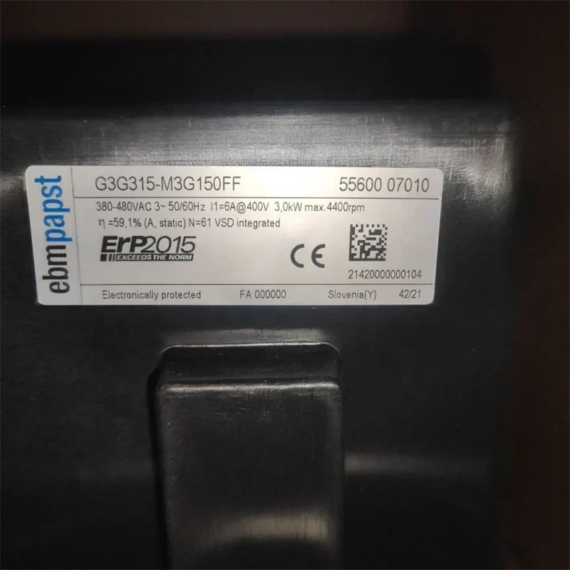 ebmpapst G3G315-M3G150FF 55600.07010 400VAC Gas Boiler Blower Centrifugal Fan G3G315-M3G150FF 55600.07000 ebmpapst G3G315-M3G150FF 55600.07010 400VAC Gas Boiler Blower Centrifugal Fan G3G315-M3G150FF 55600.07000