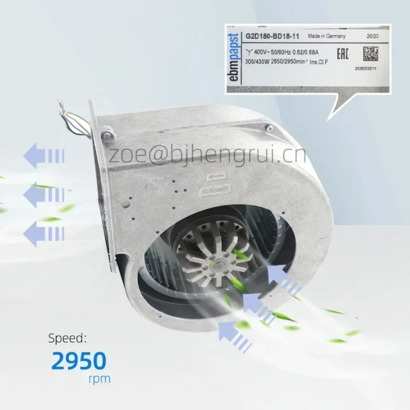 ebmpapst G2D180-BD18-11 M2D068-EC 400V AC 305W 0.62A 180mm Electric Blower G2D180-BD18-13 ebmpapst G2D180-BD18-11 M2D068-EC 400V AC 305W 0.62A 180mm Electric Blower G2D180-BD18-13