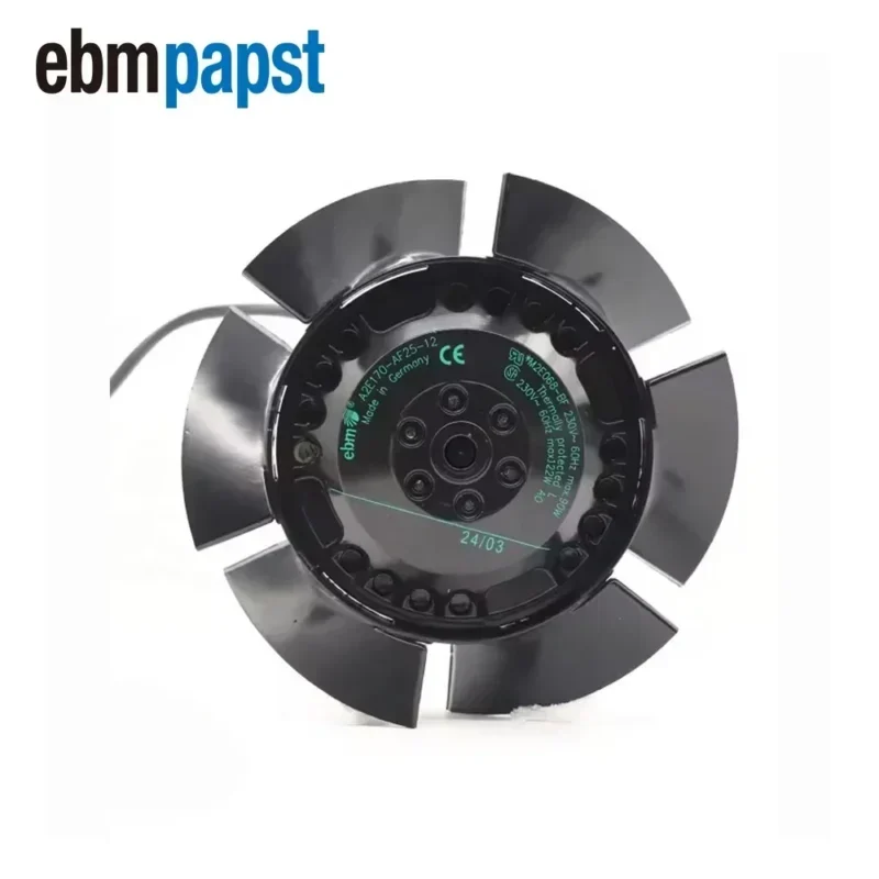 ebmpapst A2E170-AF25-12 M2E068-BF 230V AC 122W 130mm 2700RPM 0.45A Outer Rotor Axial Fan