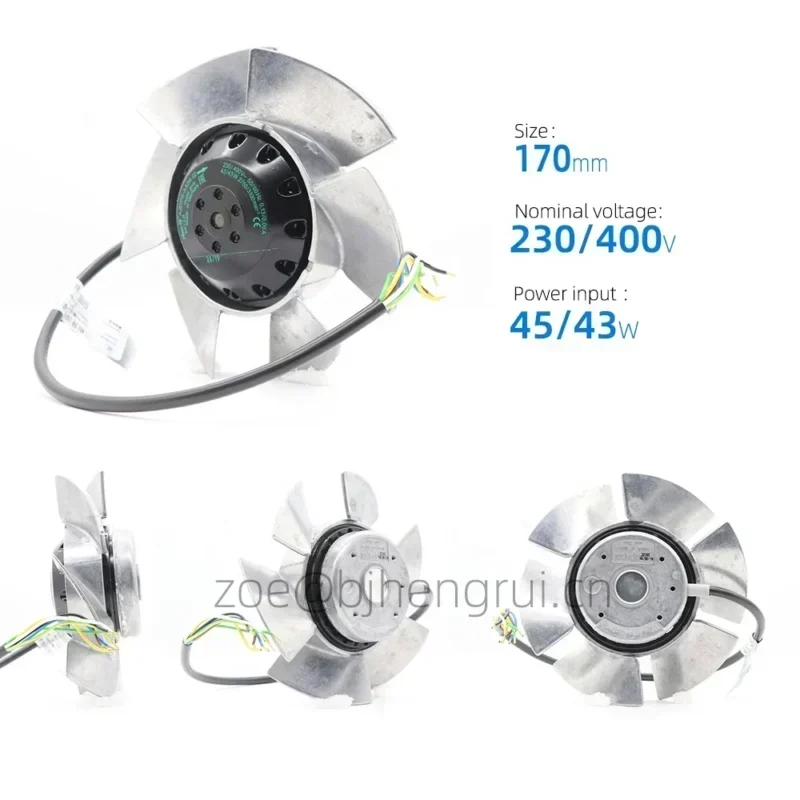 ebmpapst A2D170-AA04-02 170mm 43W 230V AC 0.13A 2750RPM Servo Motor Axial Fan ebmpapst A2D170-AA04-02 170mm 43W 230V AC 0.13A 2750RPM Servo Motor Axial Fan