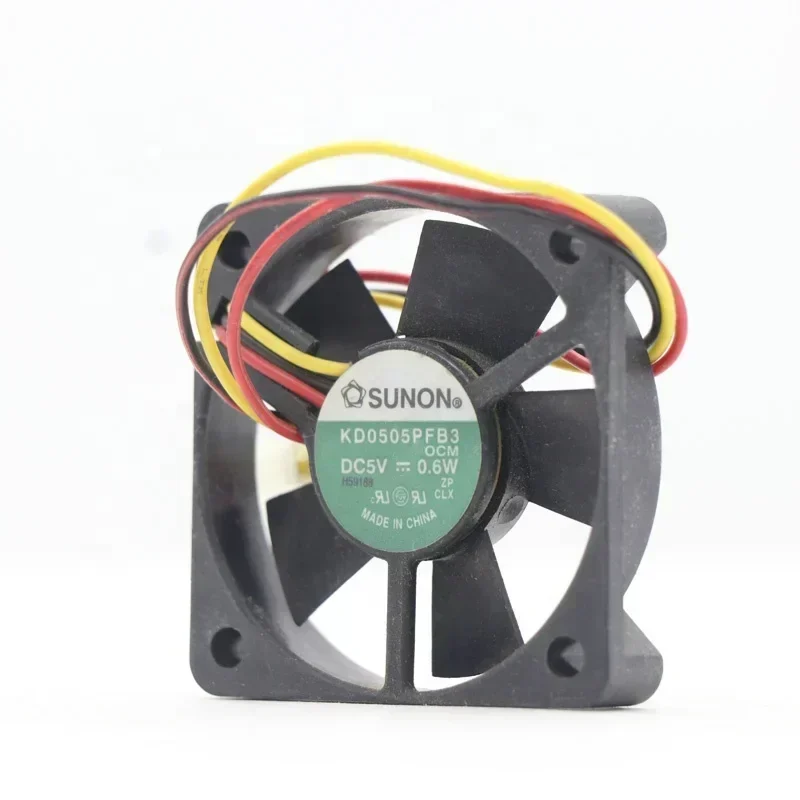 SUNON KD0505PFB3 5010 50x50x10mm 5V DC 0.6W 3-wire 5cm 2400RPM 6.5CFM Small Axial Fan SUNON KD0505PFB3 5010 50x50x10mm 5V DC 0.6W 3-wire 5cm 2400RPM 6.5CFM Small Axial Fan