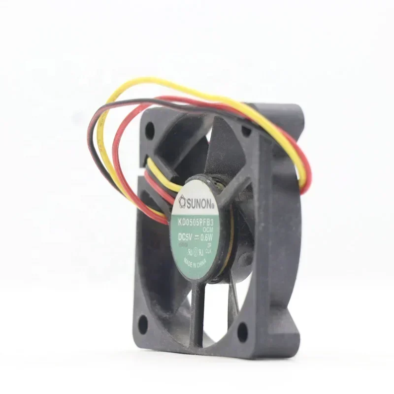 SUNON KD0505PFB3 5010 50x50x10mm 5V DC 0.6W 3-wire 5cm 2400RPM 6.5CFM Small Axial Fan SUNON KD0505PFB3 5010 50x50x10mm 5V DC 0.6W 3-wire 5cm 2400RPM 6.5CFM Small Axial Fan