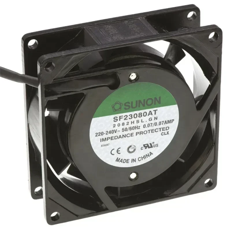SUNON SF23080AT 2082HSL 8025 80x80x25mm 220V AC 8cm 0.07A 14W 22CFM 2900RPM Axial Fan SUNON SF23080AT 2082HSL 8025 80x80x25mm 220V AC 8cm 0.07A 14W 22CFM 2900RPM Axial Fan