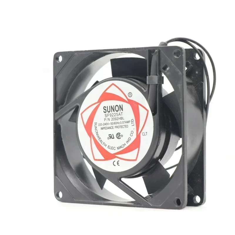 SUNON 220V AC 92x92x25mm SF9225AT 2092HSL 2092HBL 2700RPM 13W 0.1A Chassis Silent Axial Fan SUNON 220V AC 92x92x25mm SF9225AT 2092HSL 2092HBL 2700RPM 13W 0.1A Chassis Silent Axial Fan