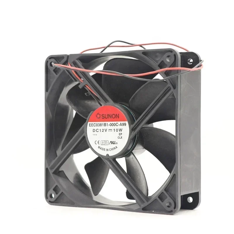 Sunon EEC0381B1-000C-A99 120x120x38mm 12V DC 12cm 12038 10W 0.83A 3100RPM Power Supply Axial Fan Sunon EEC0381B1-000C-A99 120x120x38mm 12V DC 12cm 12038 10W 0.83A 3100RPM Power Supply Axial Fan