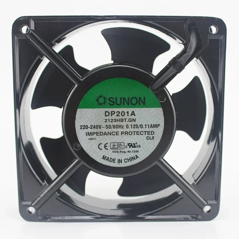 SUNON 12038 220V AC 12cm 120x120x38mm DP201A 2123HBT.GN 20W 160m3/h 2750RPM Axial Fan SUNON 12038 220V AC 12cm 120x120x38mm DP201A 2123HBT.GN 20W 160m3/h 2750RPM Axial Fan