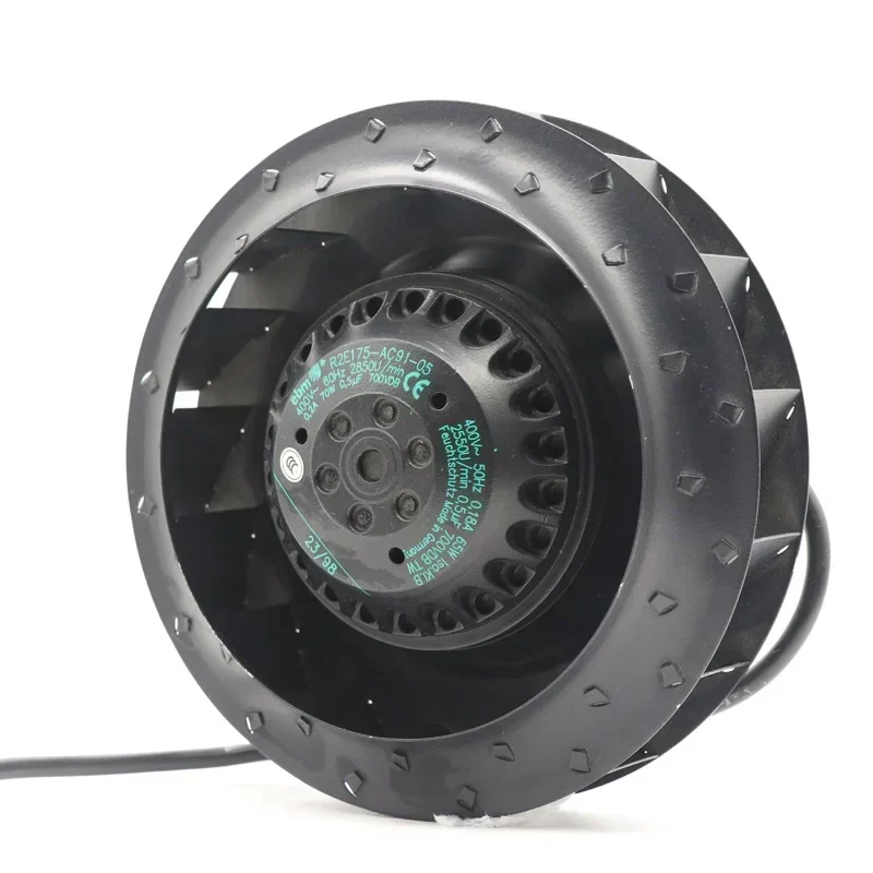 ebmpapst R2E175-AC91-05 65W 400V AC 0.2A 2850W Turbo Servo Ventilator Centrifugal Fan R2E175-BA62-12 ebmpapst R2E175-AC91-05 65W 400V AC 0.2A 2850W Turbo Servo Ventilator Centrifugal Fan R2E175-BA62-12