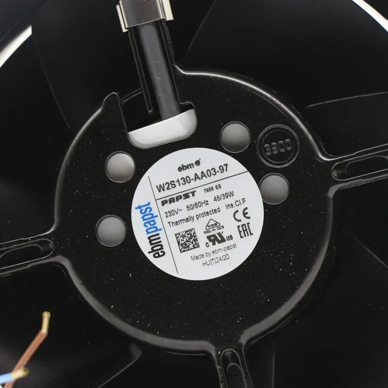 ebmpapst W2S130-AA03-97 7856ES 230V AC 45W 0.31A 2800 RPM 130mm All Metal Axial Fan W2S130-AA03-01 ebmpapst W2S130-AA03-97 7856ES 230V AC 45W 0.31A 2800 RPM 130mm All Metal Axial Fan W2S130-AA03-01